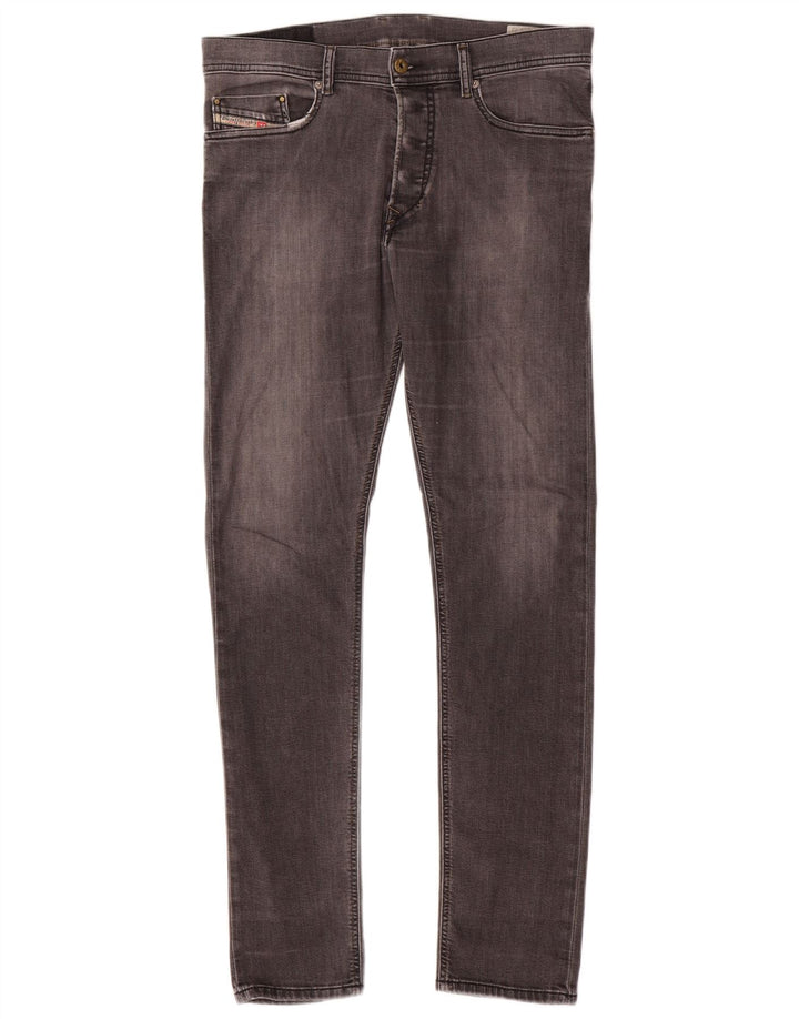 DIESEL Herren Tepphar Carrot Slim Jeans W31 L32 Graue Baumwolle