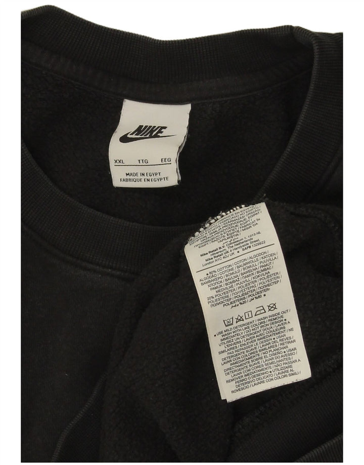 Nike Herren Sweatshirt Pullover 2XL Schwarz Baumwolle