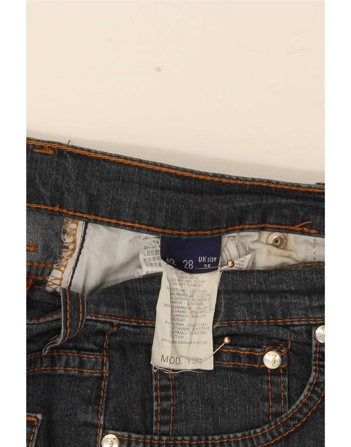 Trussardi Damen Straight Jeans W26 L29 Marineblaue Baumwolle