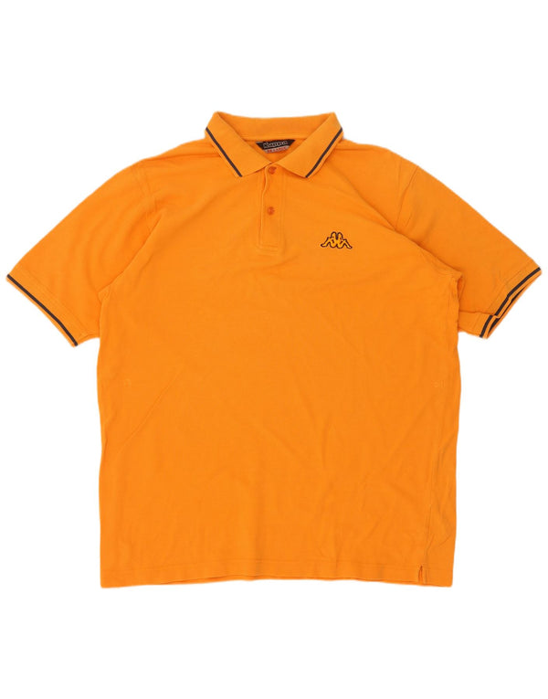 Kappa Herren Poloshirt 2XL Orange Baumwolle