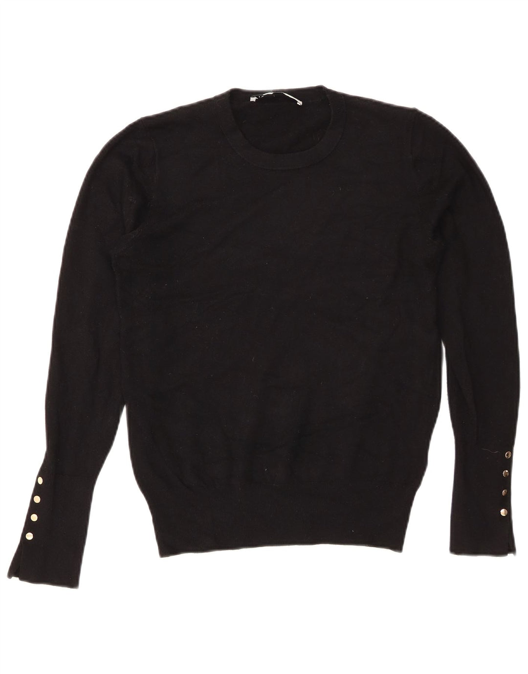 Zara Damen-Pullover mit Rundhalsausschnitt, Gr. 42, Größe L, Schwarz