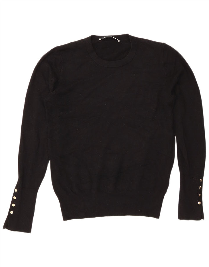 Zara Damen-Pullover mit Rundhalsausschnitt, Gr. 42, Größe L, Schwarz