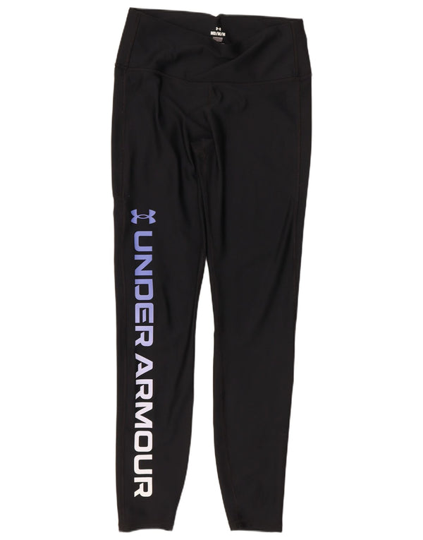 Under Armour Damen Kompressions-Grafik-Leggings UK 12 Medium Schwarz