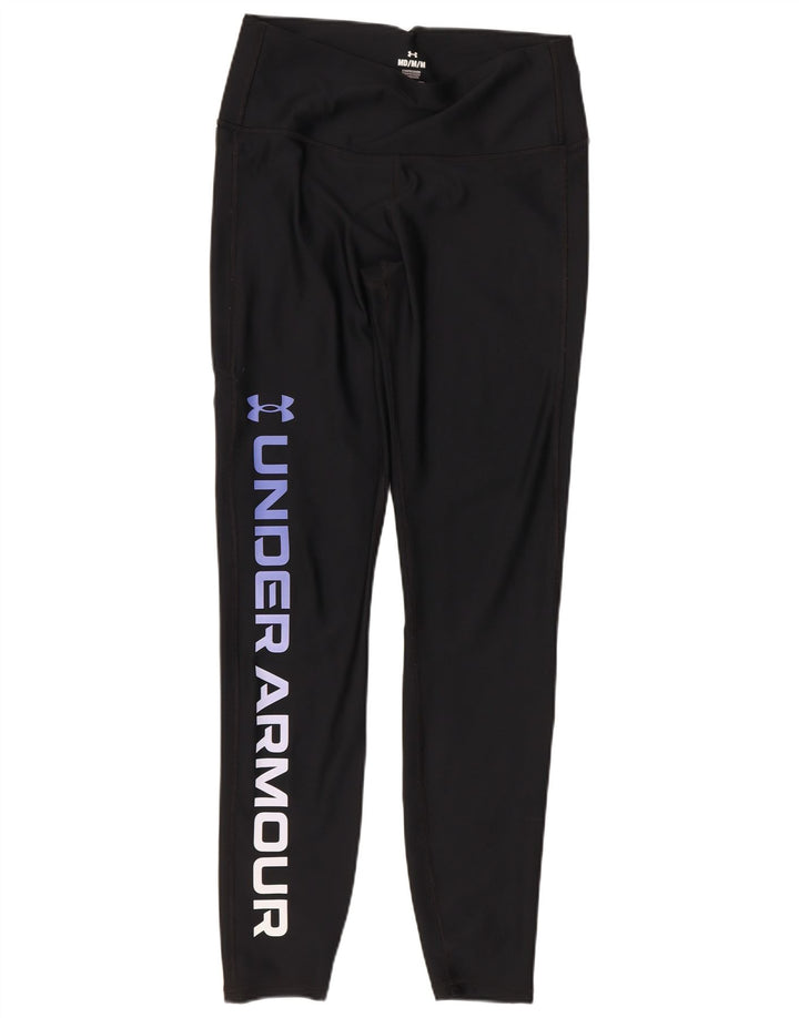 Under Armour Damen Kompressions-Grafik-Leggings UK 12 Medium Schwarz