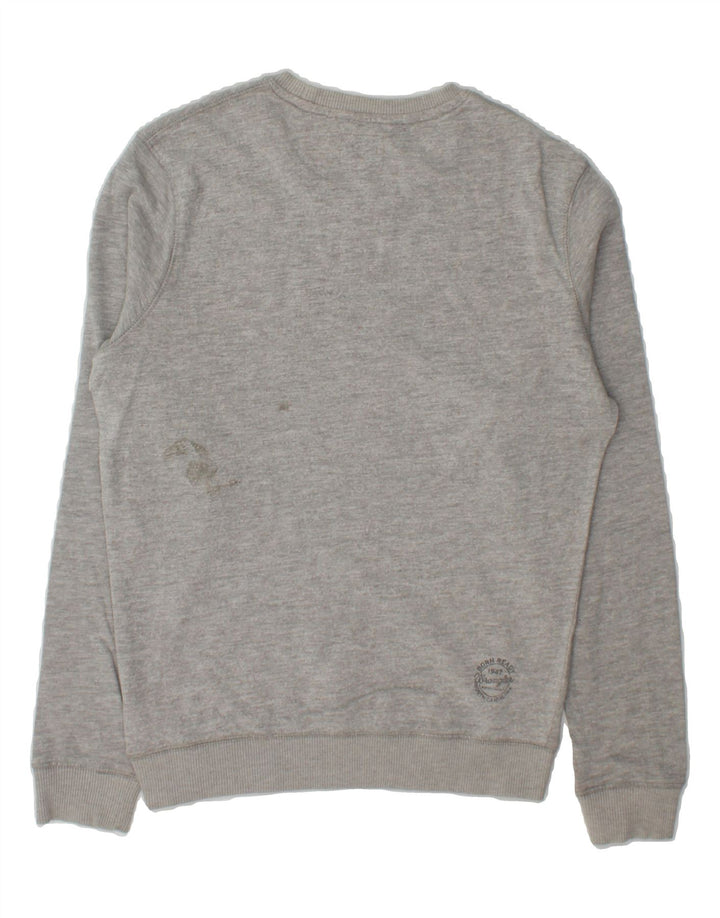 WRANGLER Mens Graphic Sweatshirt Jumper Small Grey Cotton Vintage Wrangler and Second-Hand Wrangler from Messina Hembry 