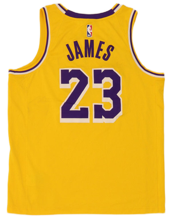 Nike Herren Lakers Grafik-Weste-Oberteil, großes gelbes Polyester
