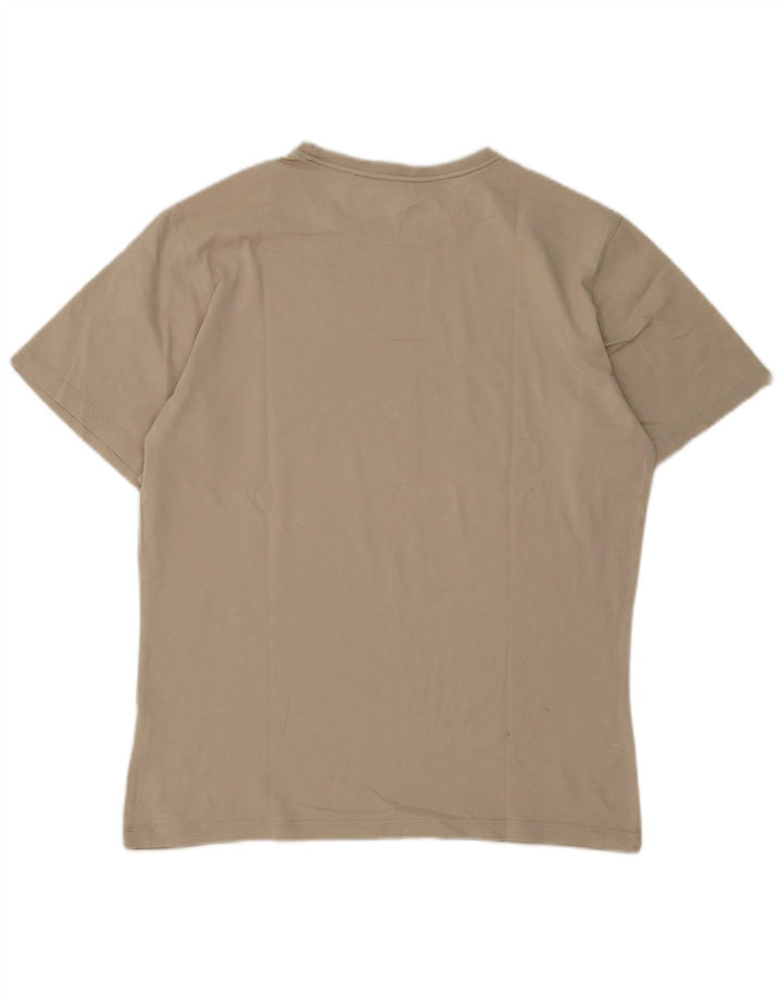 Jack Wolfskin Herren Grafik-T-Shirt-Oberteil aus Baumwolle in Mittelbeige