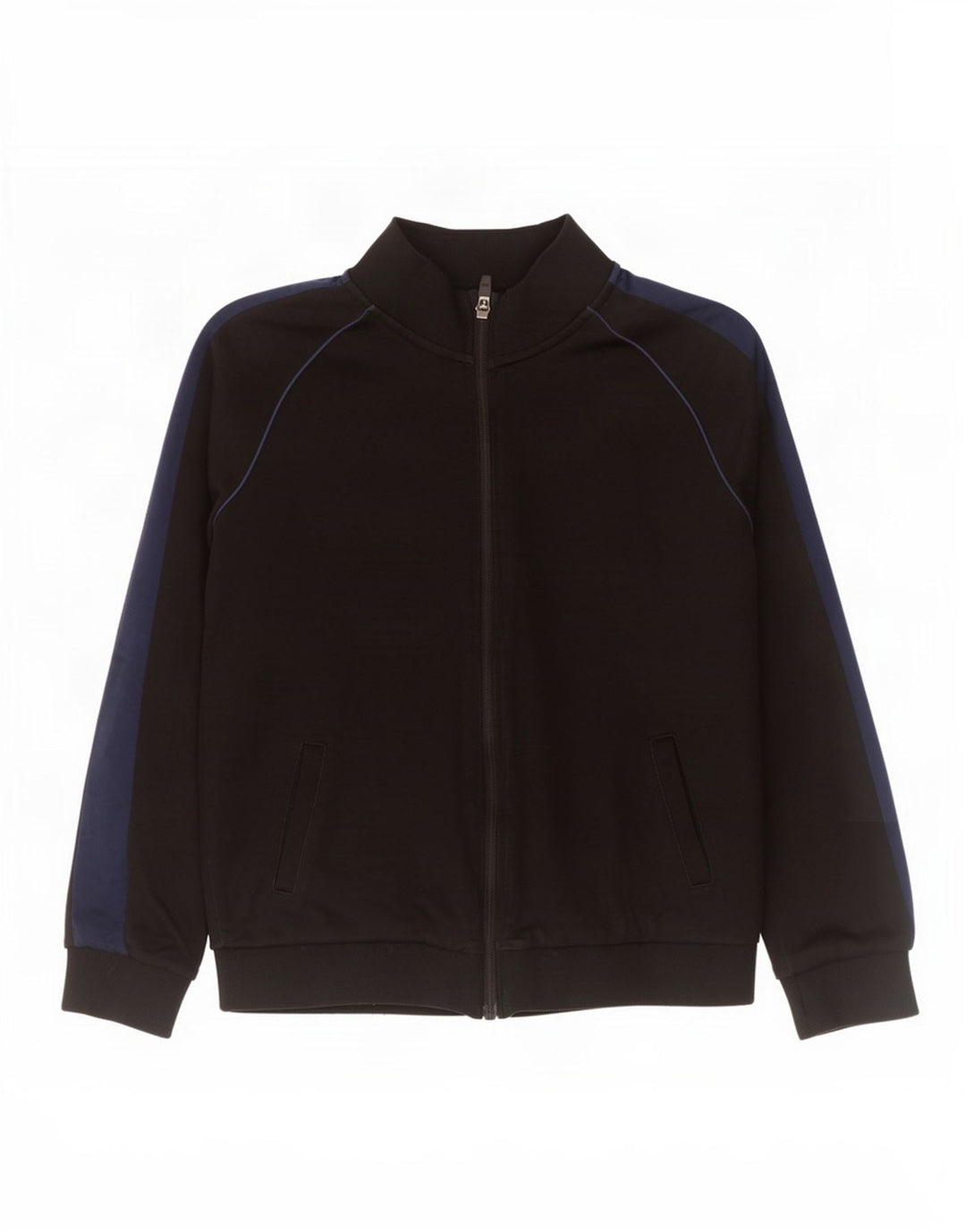 Marks & Spencer Jungen-Trainingsanzugoberteil, Jacke, 11–12 Jahre, Schwarz, Farbblock