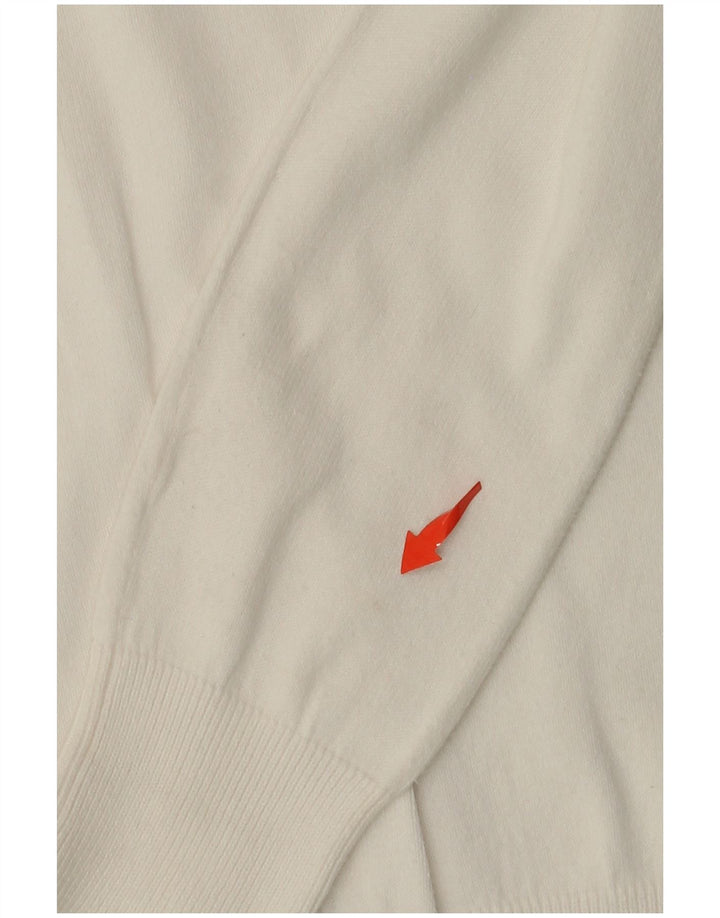 ZARA Damen-Pullover mit V-Ausschnitt, Gr. 40, Größe L, Weiß