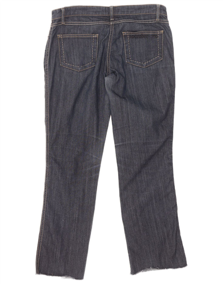 Roccobarocco Damen Straight Jeans W32 L29 Marineblau Baumwolle