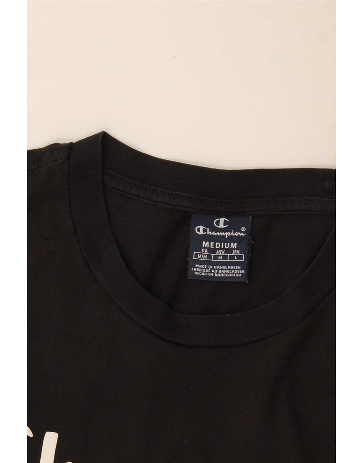 Champion Herren T-Shirt mit Grafik, mittelgroß, Schwarz