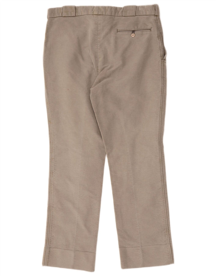 Barbour Herren gerade Chinohose W36 L30 graue Baumwolle