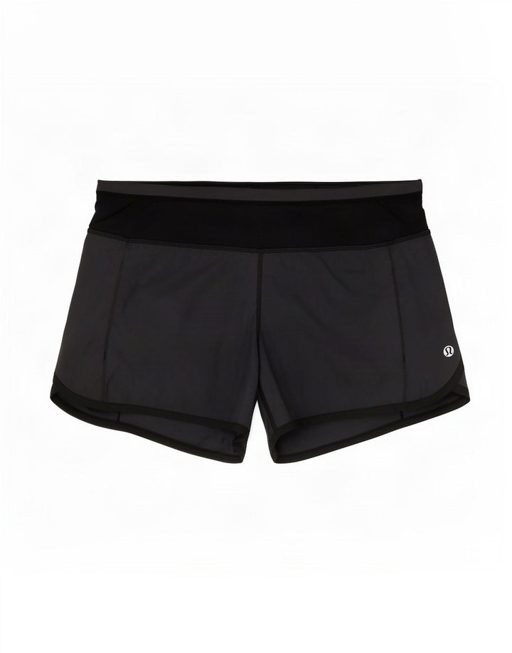 Lululemon Damen Sportshorts US 6 Mittelgraues Batik-Polyester