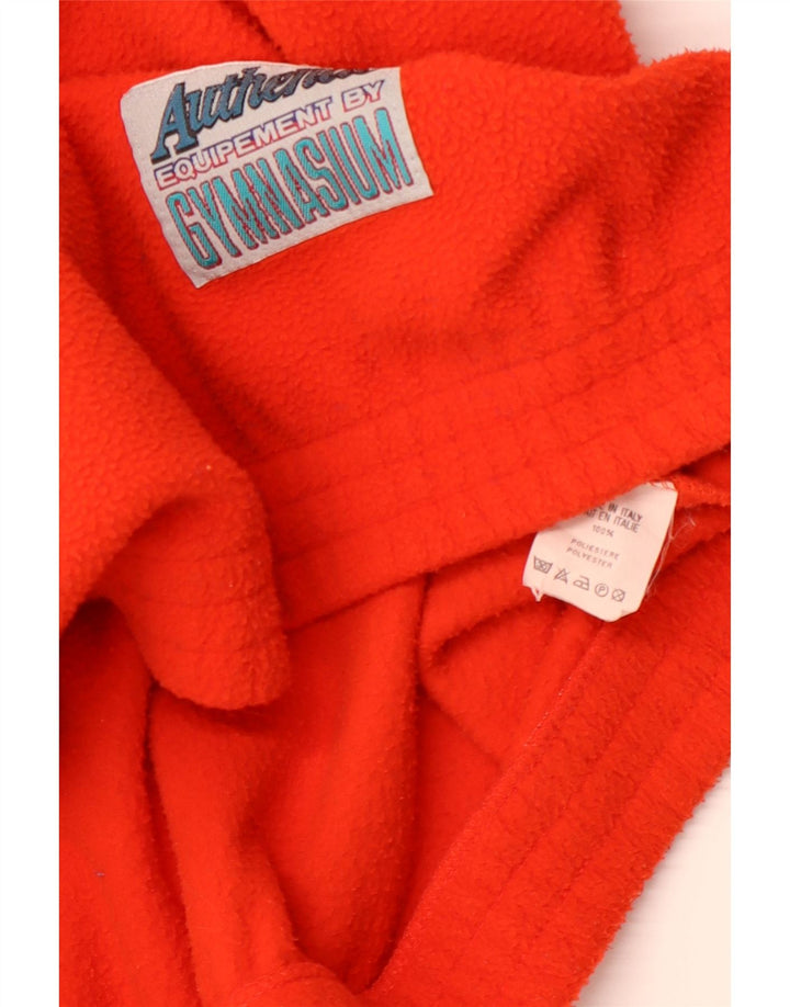 Gymnasium Herren-Fleecepullover mit Reißverschluss am Hals, XL, Orange, Polyester