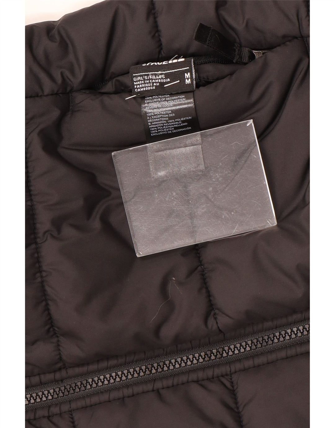 THE NORTH FACE Wattierte Jacke mit Kapuze für Mädchen, 9–10 Jahre, Mittelschwarz