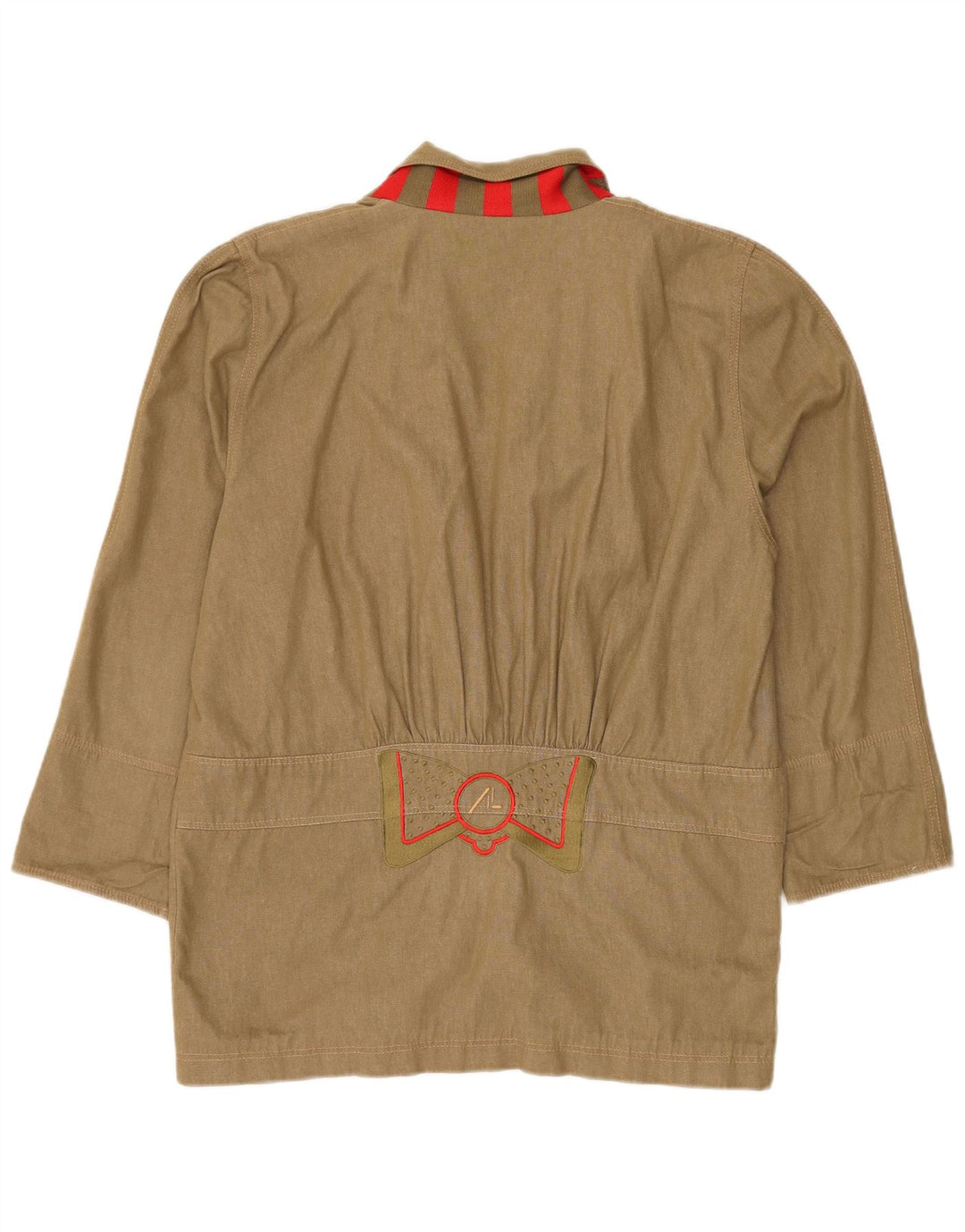 Vintage Damen Longline 3 Knopf Blazer Jacke IT 42 Mittelgrüne Baumwolle