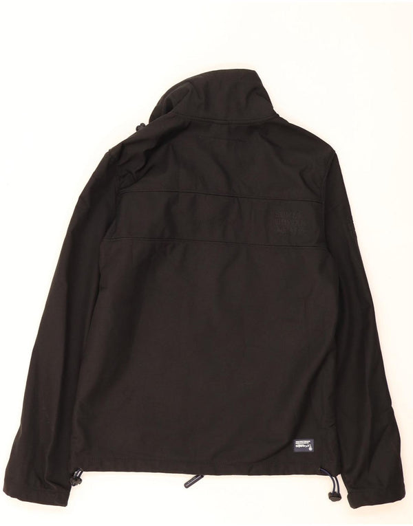 Superdry Herren Windtrekker Windjacke UK 38 Medium Schwarz Polyester