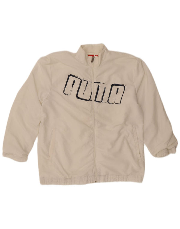 Puma Mädchen Grafik-Trainingsoberteil, Jacke, 15–16 Jahre, Weiß