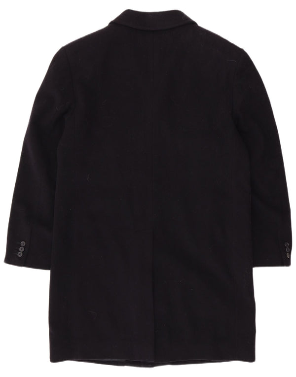 VINTAGE Herrenmantel UK 40 Große marineblaue Wolle