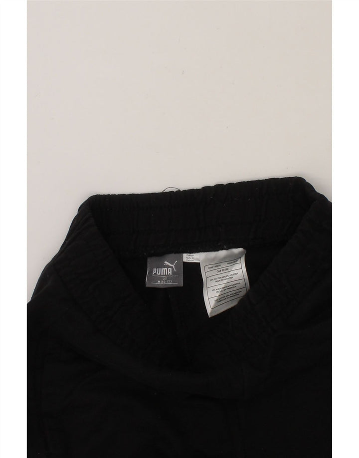 PUMA Boys Graphic Tracksuit Trousers Joggers 10-11 Years Medium Black Vintage Puma and Second-Hand Puma from Messina Hembry 