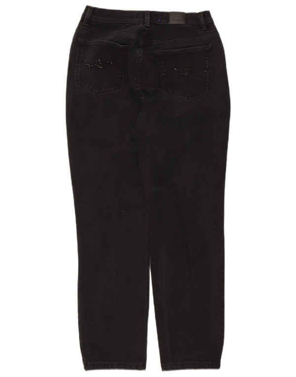 Trussardi Damen Mid Rise Slim Jeans W28 L26 Schwarz