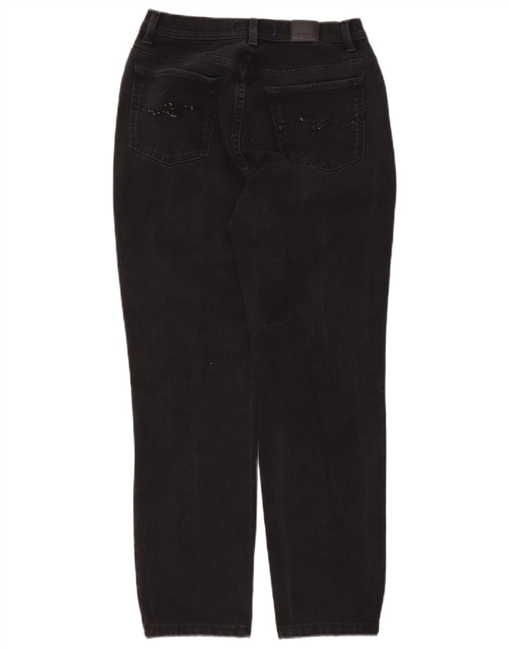 Trussardi Damen Mid Rise Slim Jeans W28 L26 Schwarz