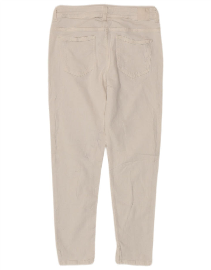 Zara Damen Crop Skinny Jeans EU 40 Medium W30 L26 Weiß