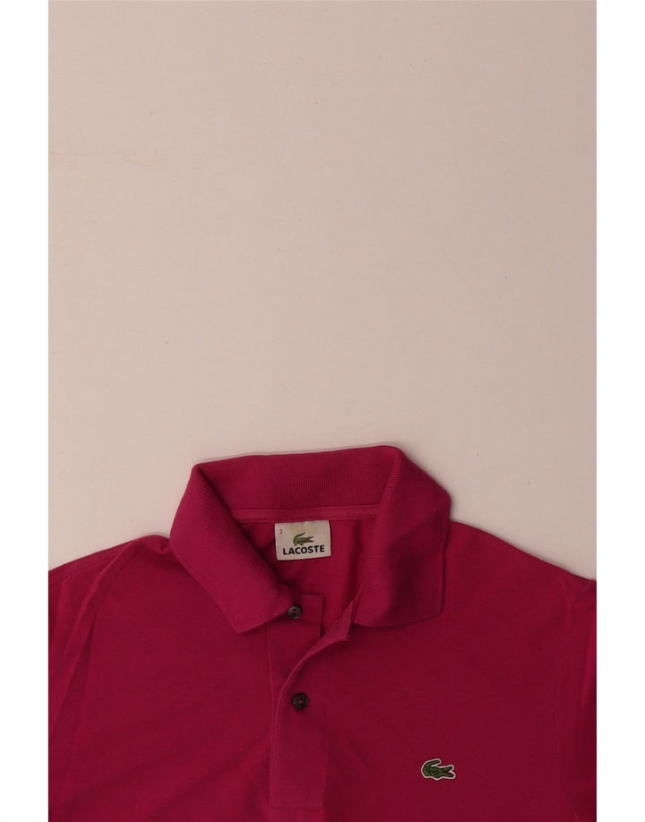 LACOSTE Herren-Poloshirt, Größe 3, klein, rosa Baumwolle