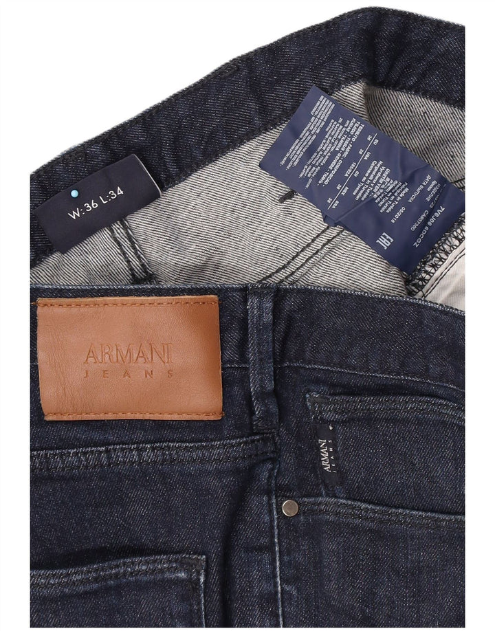 Armani Herren Slim Jeans W36 L34 Marineblaue Baumwolle