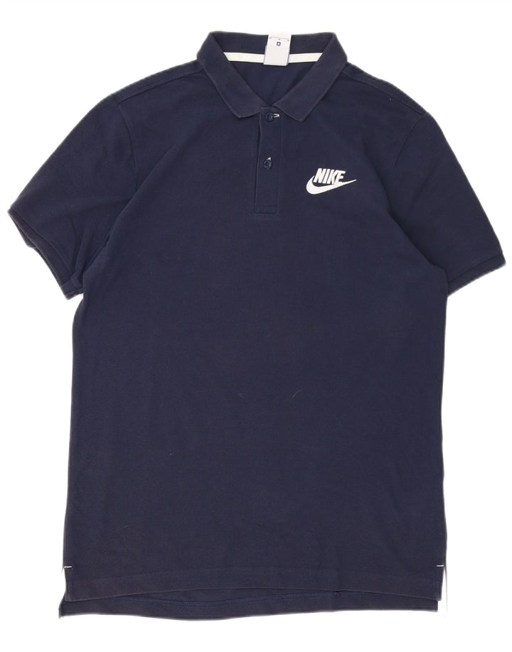 Nike Herren-Poloshirt, mittelgroß, marineblau, Baumwolle