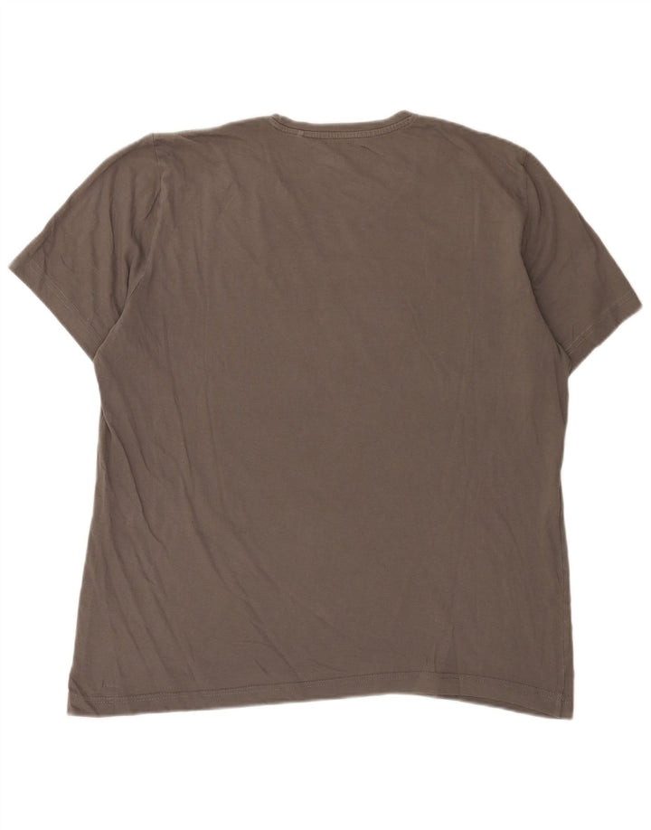 Mustang Herren-T-Shirt mit Grafik, XL, graue Baumwolle