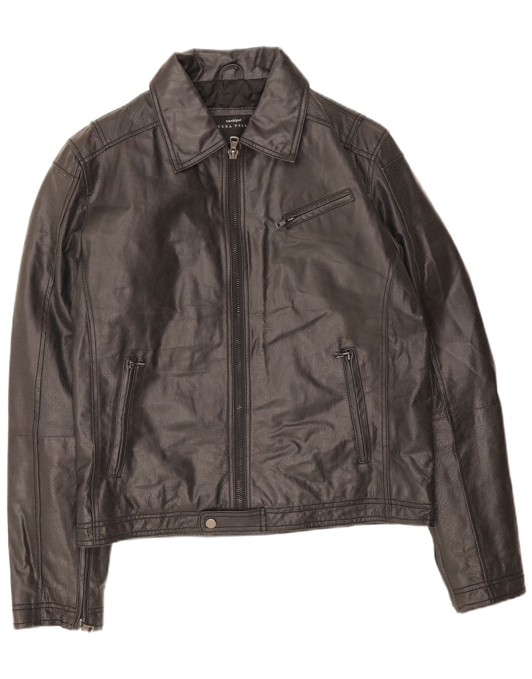 Conbipel Herren Lederjacke IT 52 Großes schwarzes Leder