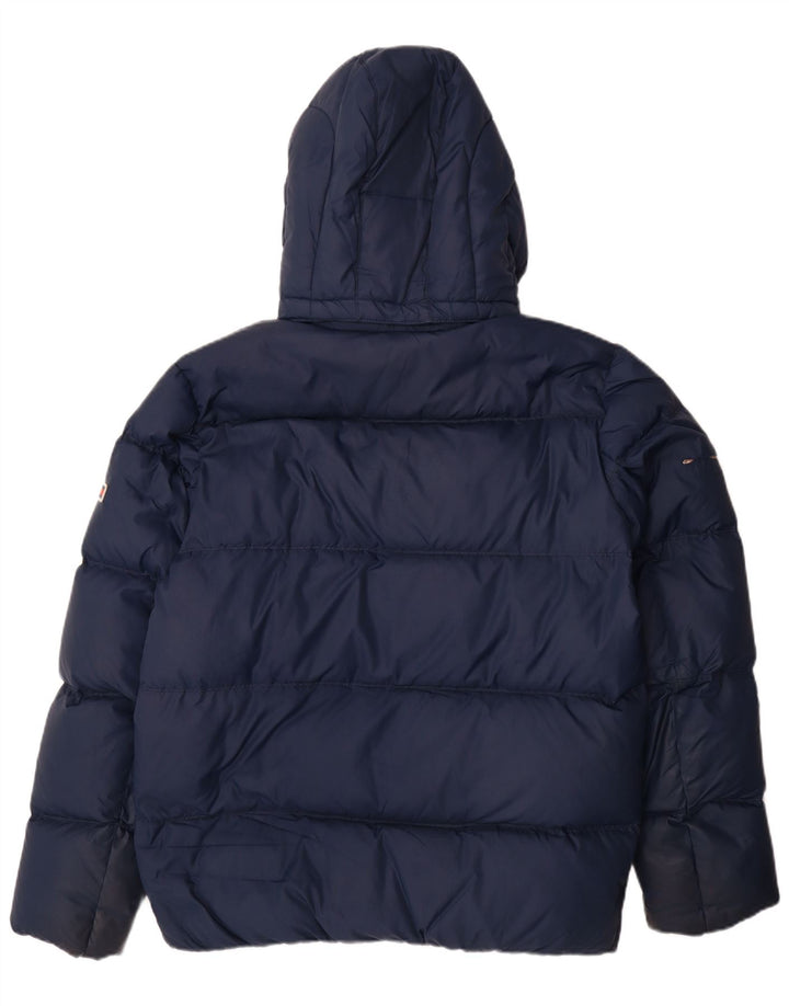 Tommy Hilfiger Herren-Jacke mit Kapuze, gepolstert, UK 42, XL, Marineblau, Polyester