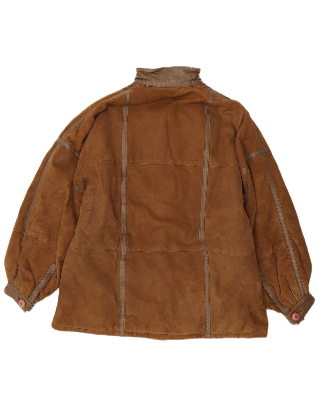 Vintage Damen Übergroße Wildlederjacke IT 42 Mittelbraun