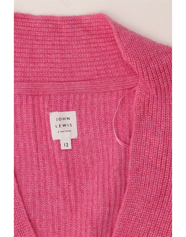 JOHN LEWIS Womens V-Neck Jumper Sweater UK 12 Medium Pink Nylon Vintage John Lewis and Second-Hand John Lewis from Messina Hembry 