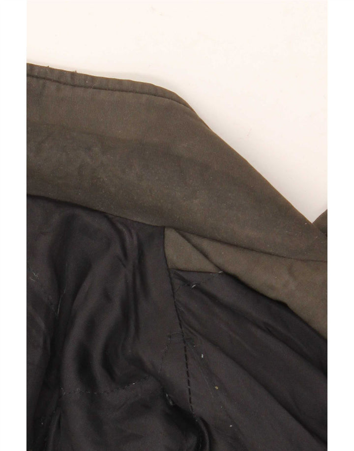 Vintage Herren Bomberjacke mit lockerer Passform IT 48 Mittelgraue Colourblock-Viskose
