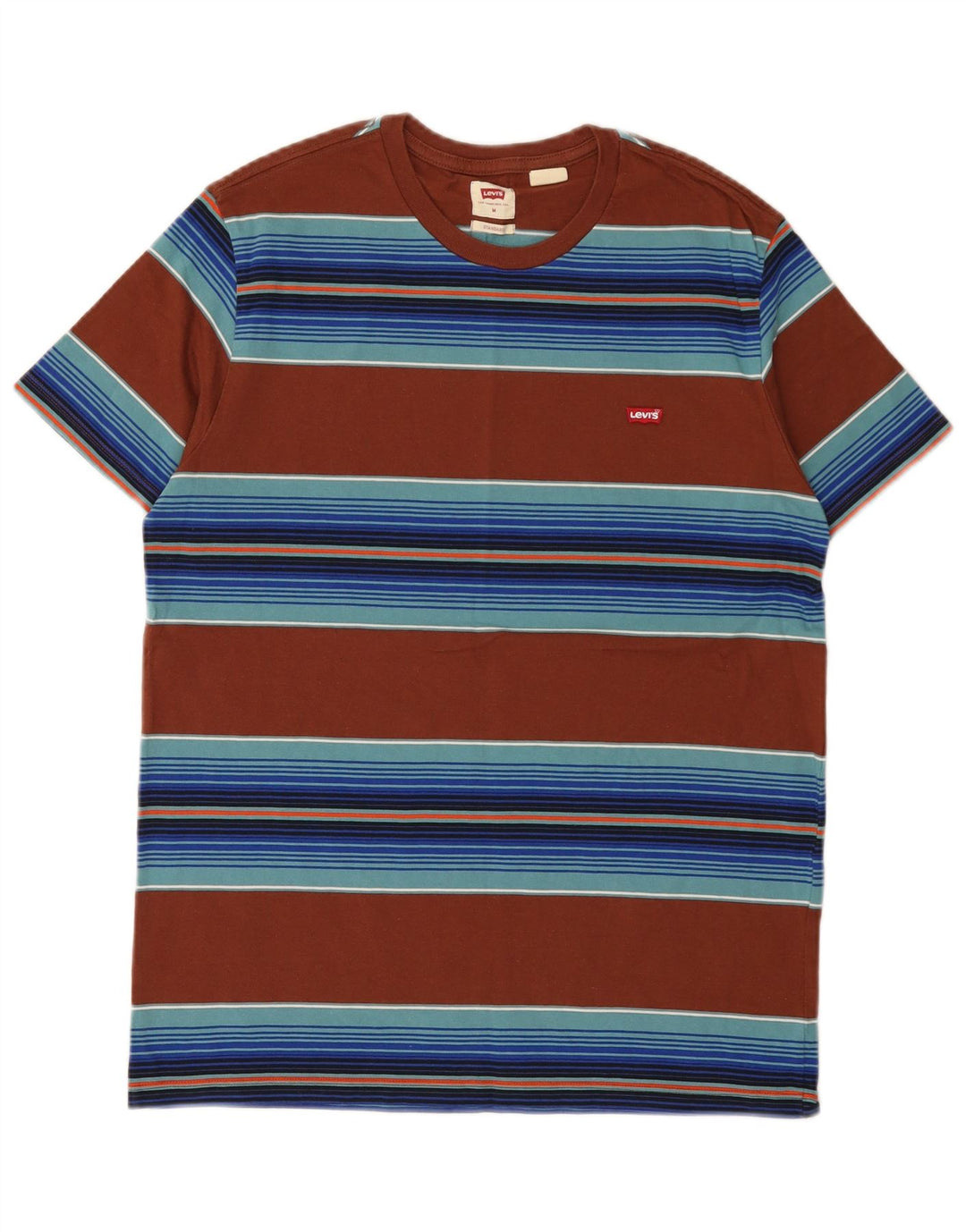 Levi's Herren-T-Shirt mit Standard-Passform, mittelbraun gestreift