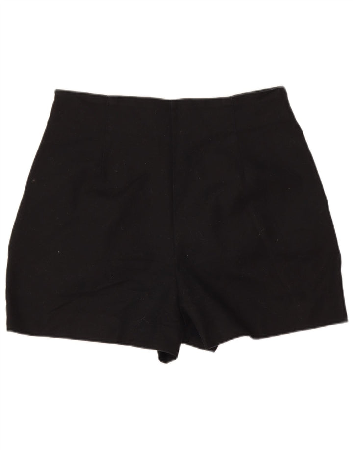 Zara Damen-Hotpants mit hoher Taille, mittelgroß, W28, Schwarz