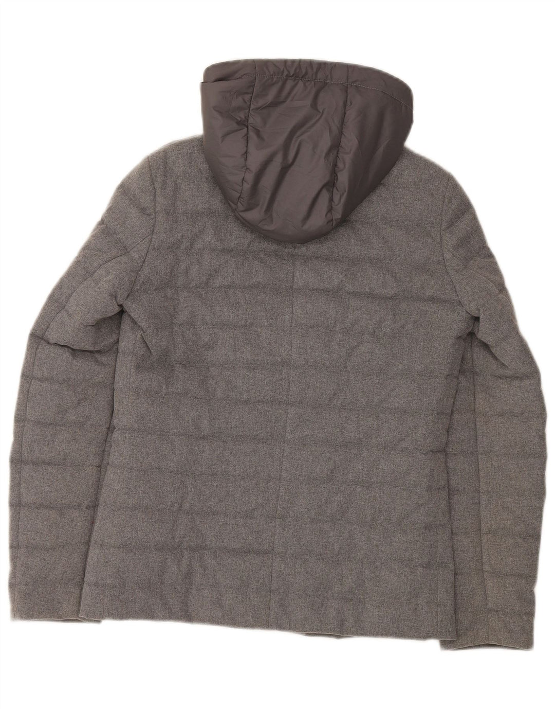 Conte of Florence Damen-Blazer mit Kapuze, wattierte Jacke, IT 42, Mittelgrau