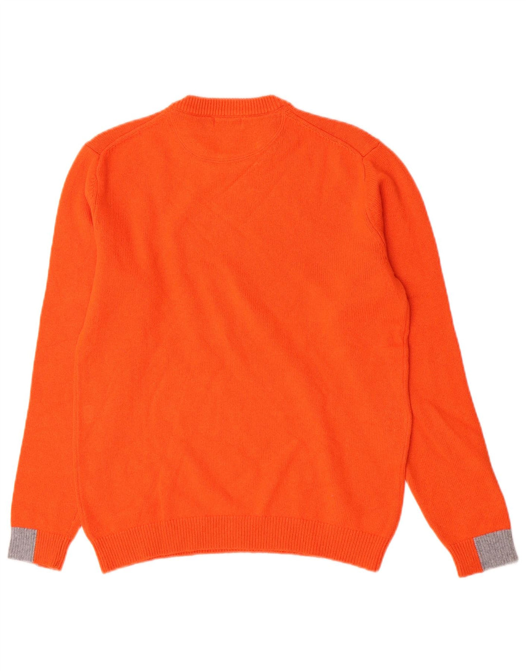 Sun68 Herren-Pullover mit Rundhalsausschnitt, mittelorangefarbene Merinowolle