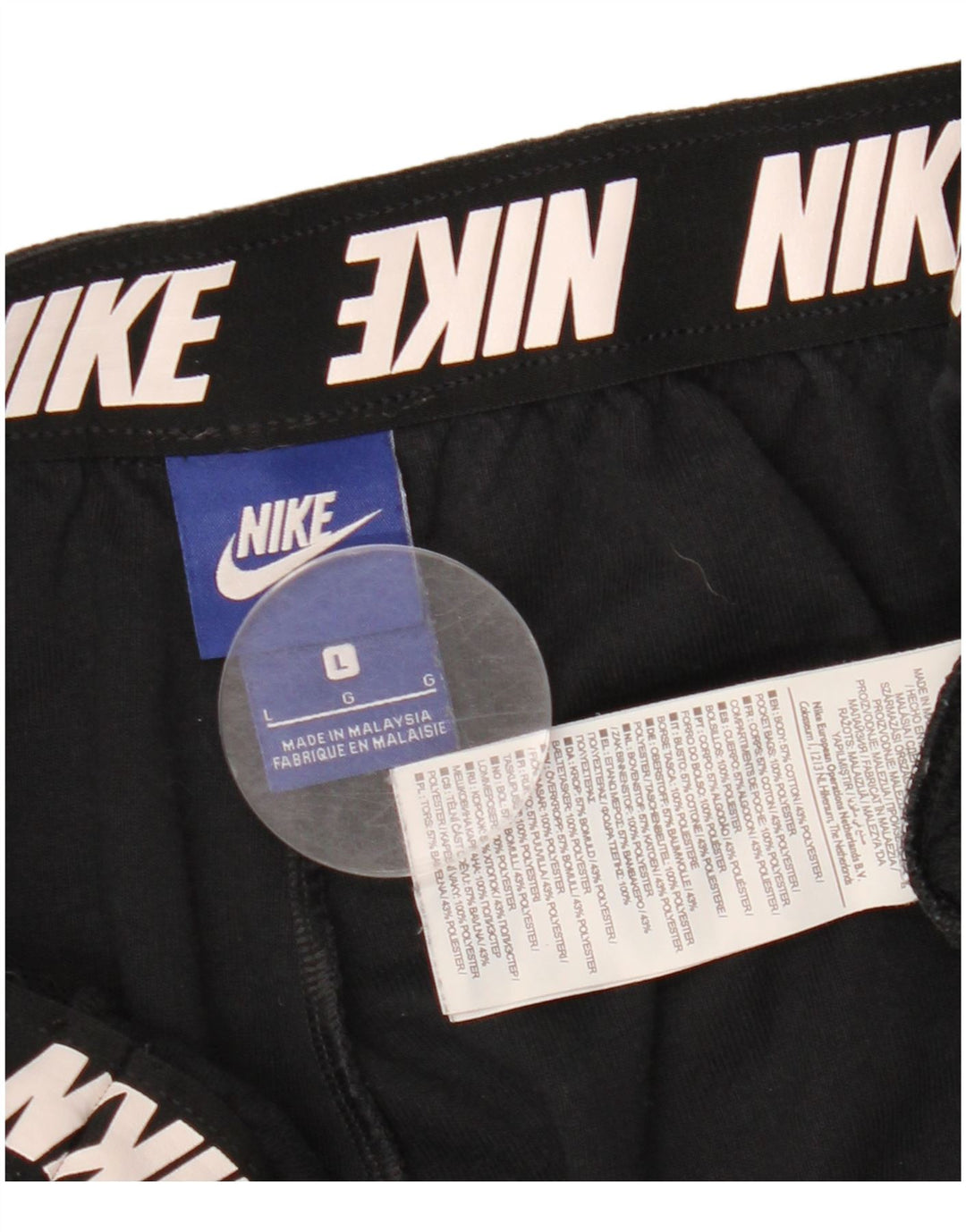 NIKE Herren-Sportshorts, groß, schwarze Baumwolle