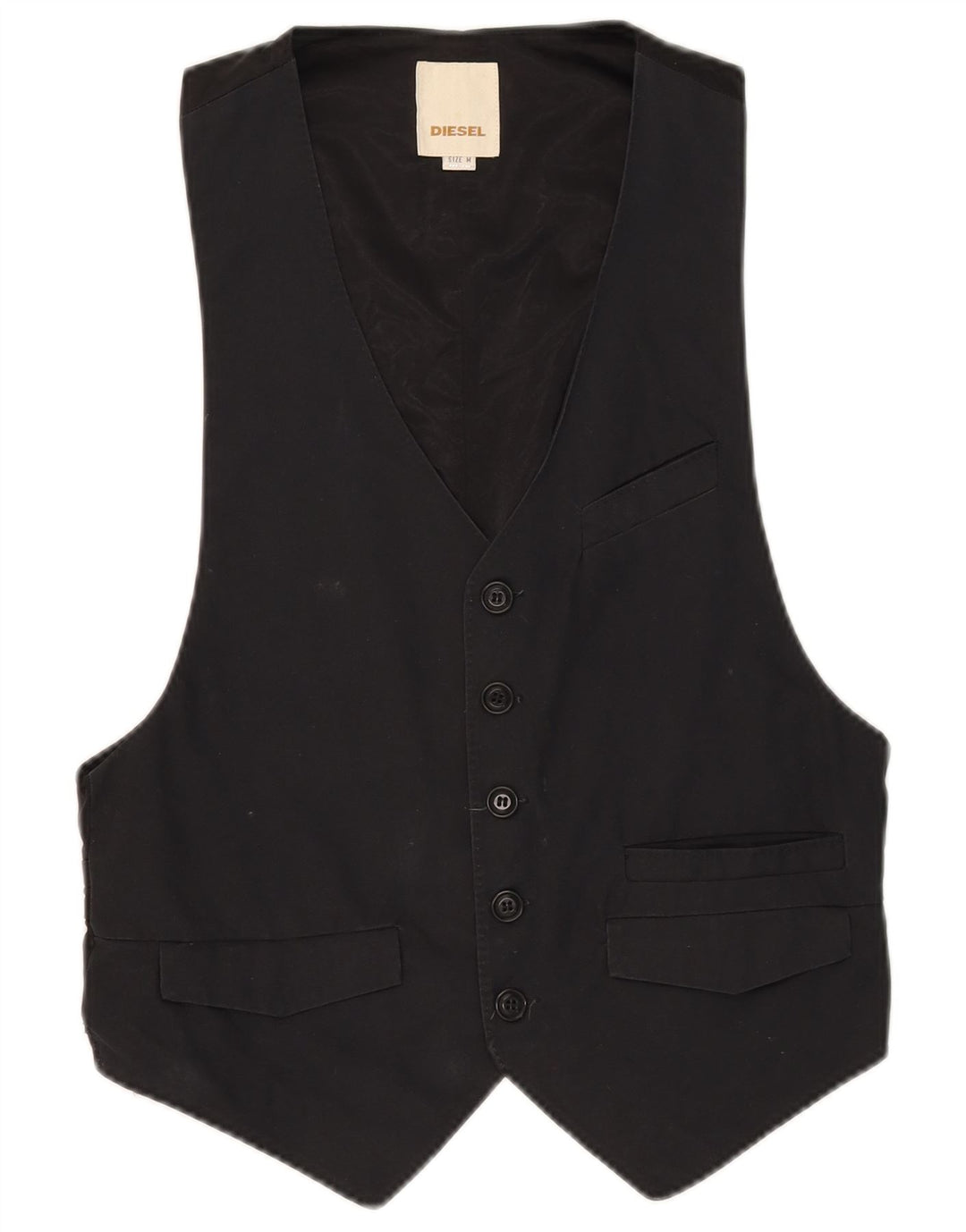 Diesel Damen Weste UK 12 Medium Schwarz