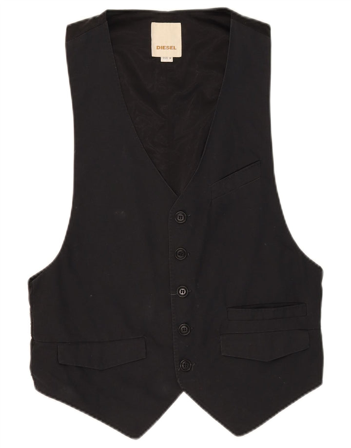 Diesel Damen Weste UK 12 Medium Schwarz