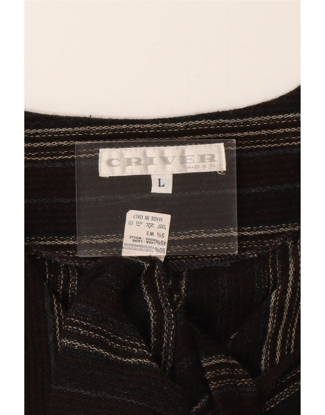 CRIVER Herrenweste, groß, braun gestreift, Polyester