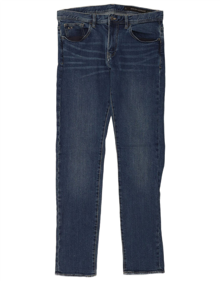 Armani Exchange Damen Slim Jeans W32 L34 Blaue Baumwolle