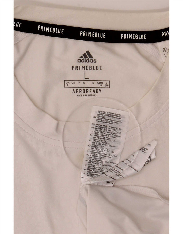 Adidas Herren Aeroready T-Shirt Top Large Weiß Polyester