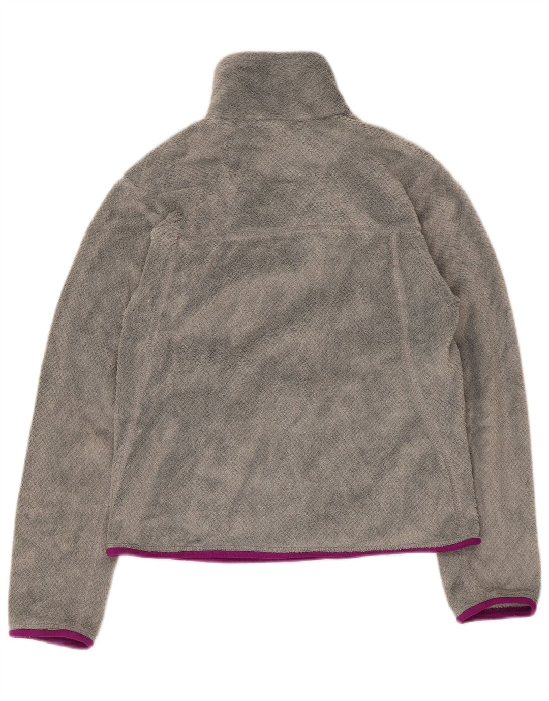 Patagonia Damen-Fleecepullover mit Reißverschluss am Hals, UK 10, Größe S, Grau, Polyester
