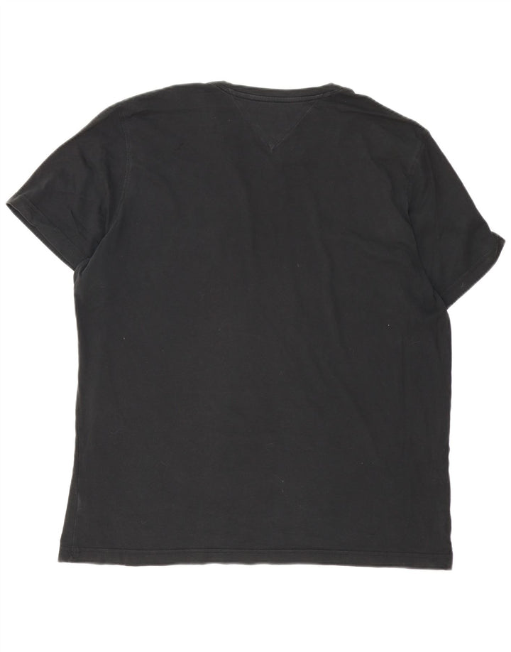 Tommy Hilfiger Herren T-Shirt Top 2XL Schwarz Baumwolle