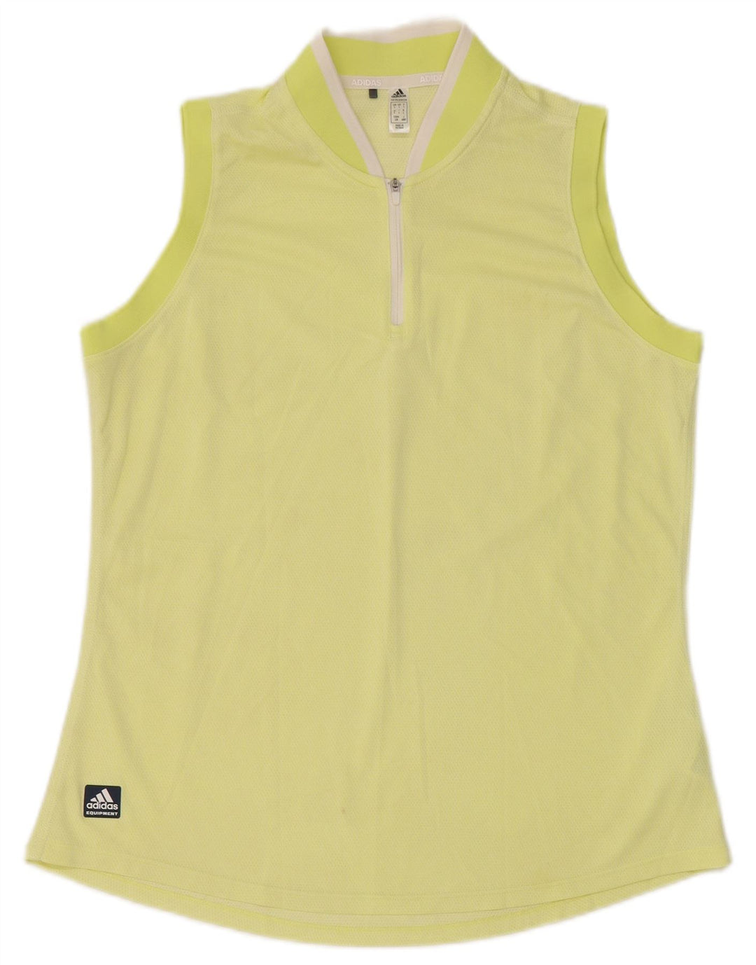 Adidas Damen Weste Top UK 14 Large Gelb Polyester