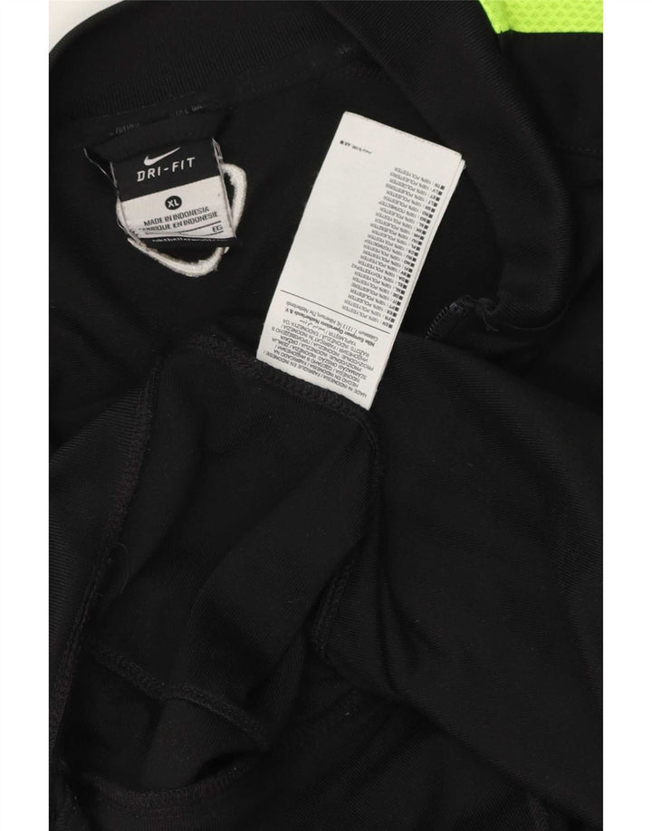 Nike Herren Dri Fit Trainingsanzug Top Jacke XL Schwarz Colourblock Polyester